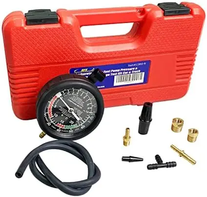 

Fuel Pump Tester Gauge Kit 0-10 PSI for Car & Truck – Includes Storage Box