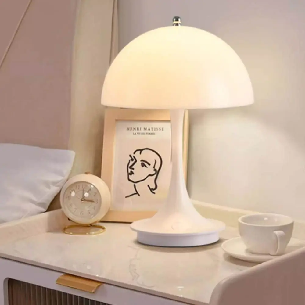 

Mushroom Rechargeable Table Lamps 3 Colors Dimming Portable LED Decoration for Night Light Simple Moderrn Decoration