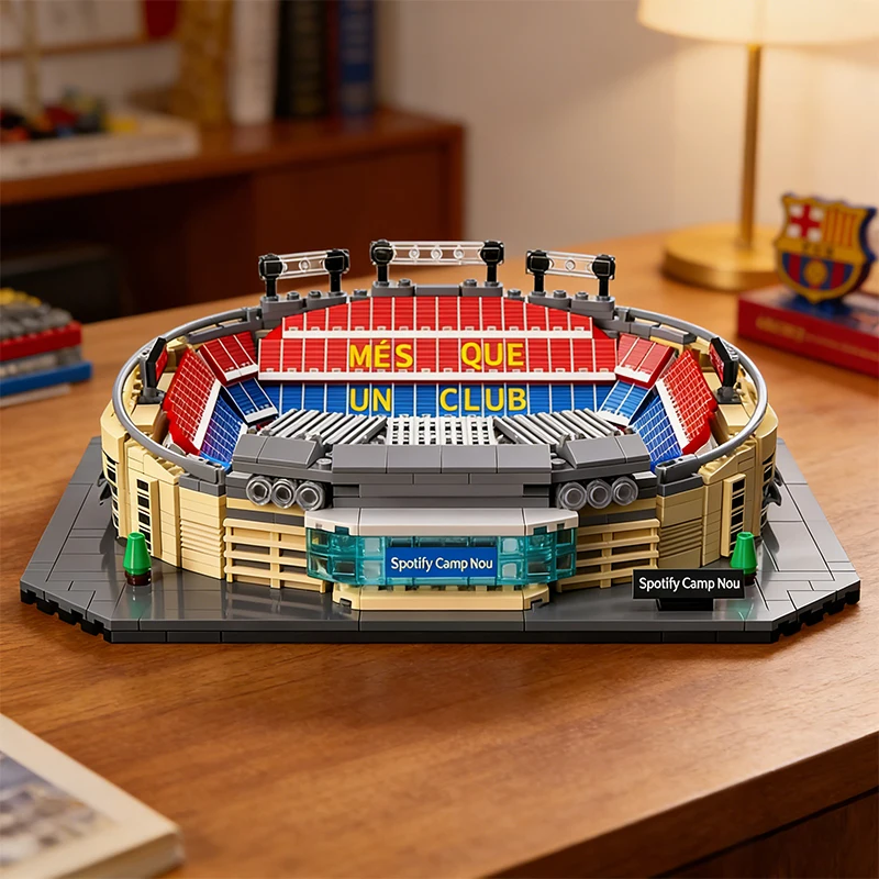 

Креативный конструктор-модель футбольного стадиона Барселона MOC Camp Nou Cada, набор строительных блоков, игрушки для мальчиков, взрослых и энтузиастов