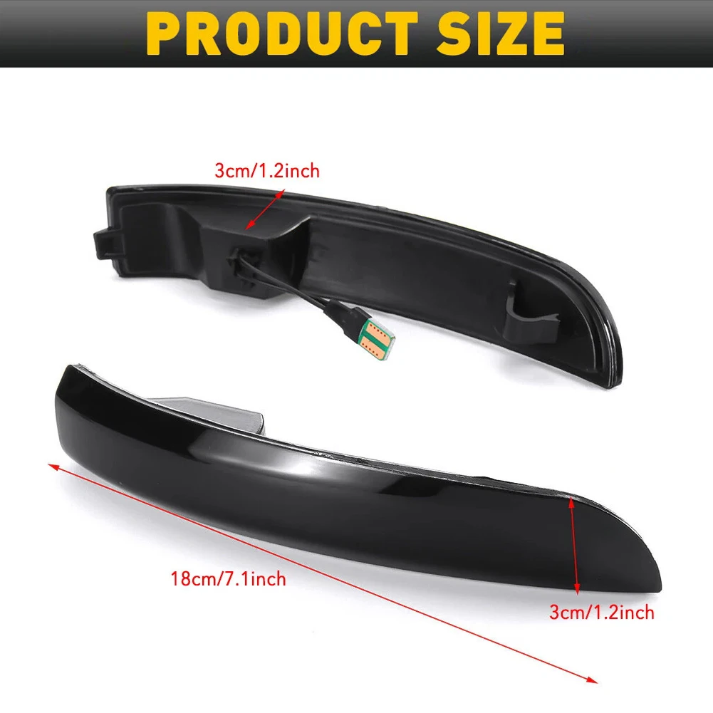 

2 шт. светодиодный указатель поворота для зеркала, пылезащитный индикатор бокового зеркала, 12 В, светодиодный динамический указатель поворота для MK2 MK3 Mondeo MK4