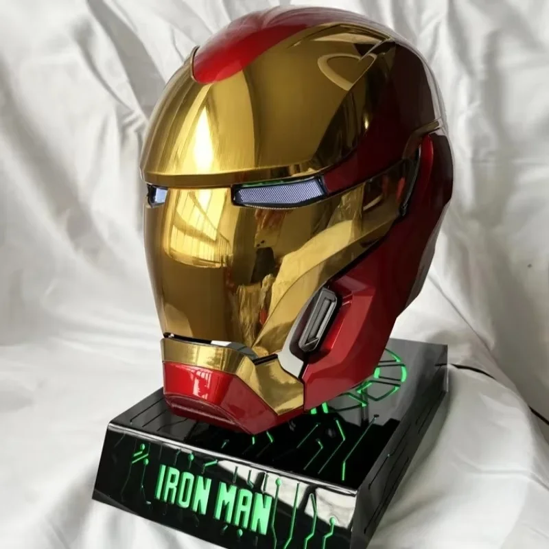 Gorący 1:1 Iron Man Mk50 figurki poręczny aktywowany głosem deformacja kask wokół animacji Marvel pochodne modele zabawka chłopiec prezent