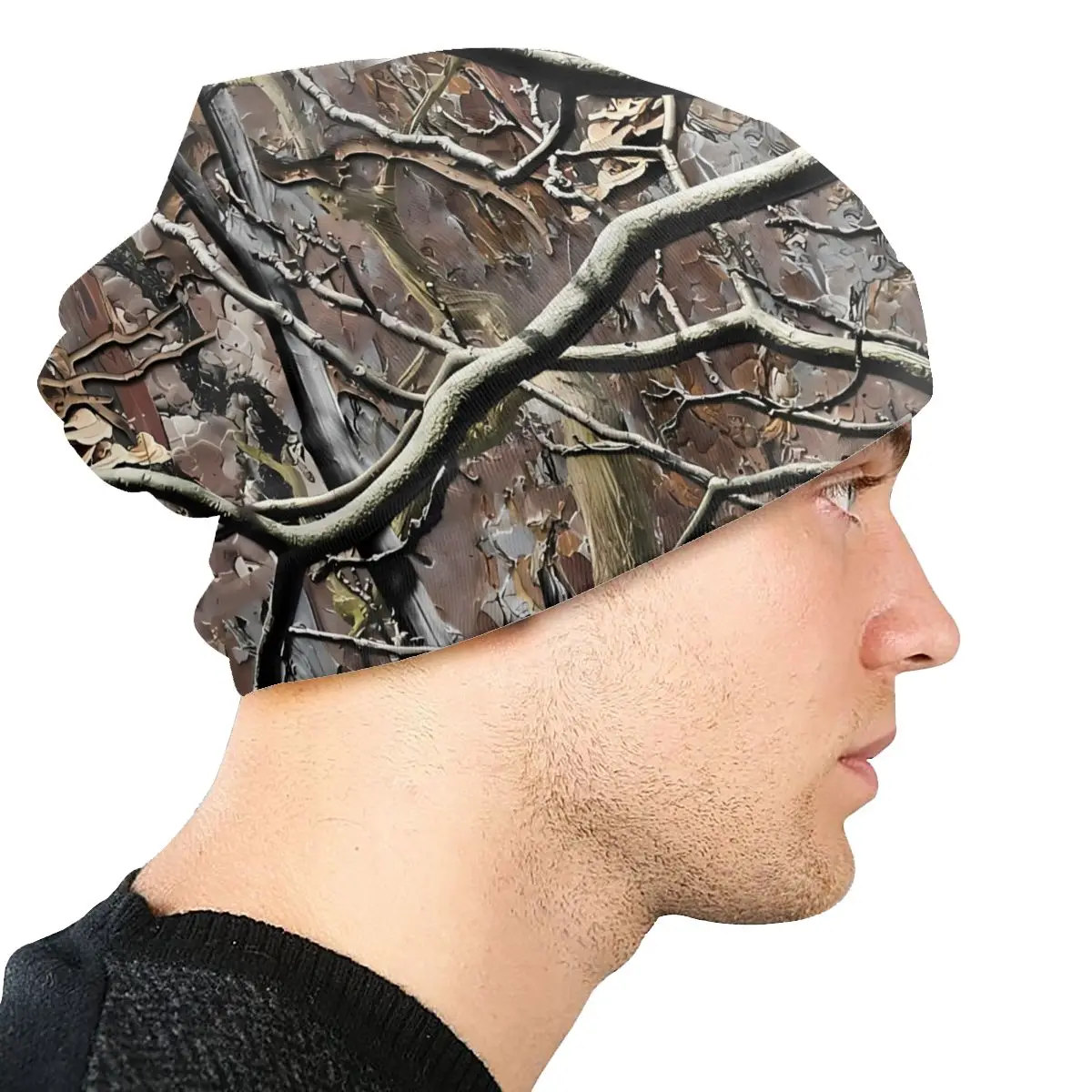 Camouflage Skullies Beanies Caps Hunting Thin Hat Autumn Spring Bonnet Hats Men Women\'s Unisex Ski Cap