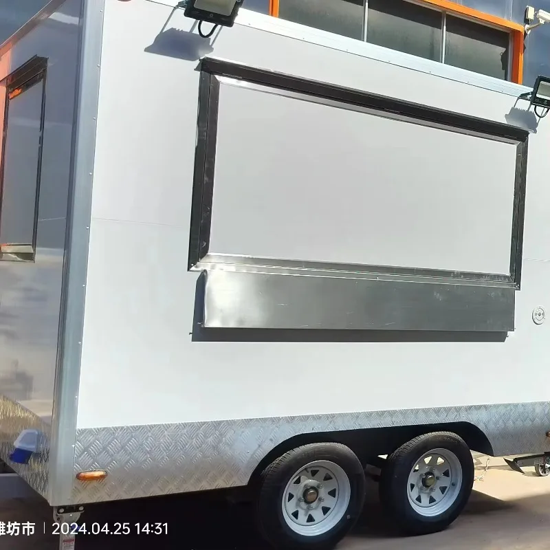 Customized Cheap Price Street Mobile Mini HotDog Ice Cream Fast Food Cart Trailer With Wheels Small Food Truck For Hot Sale