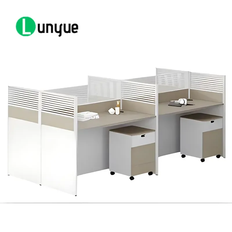 6 Seater Office Desk Workstation Modern Computer Furniture Cluster for 6 Person Staff Desks Table Design
