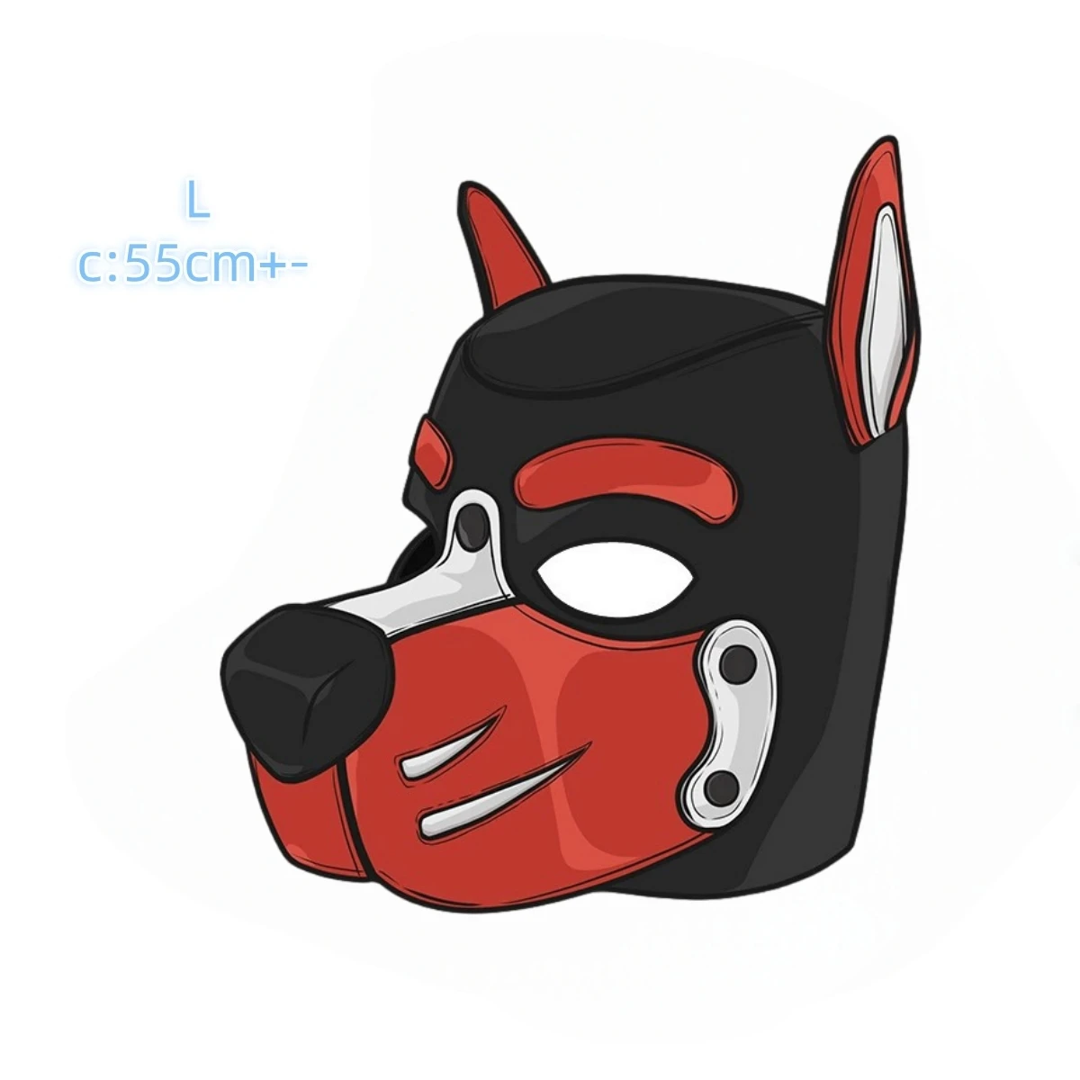 Unisex Mode Sexy Kostüme Halloween Welpen Spielen Party Paare Spiele Vollgesichts Fetisch Masken Kapuze Latex Offener Mund Hund Kopfbedeckung