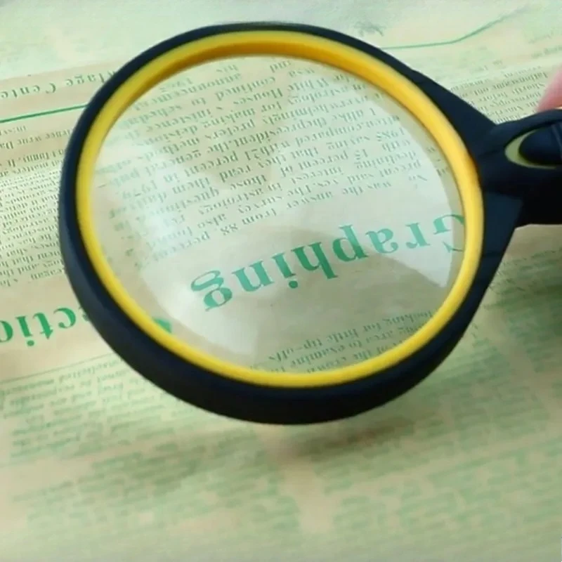 يده 5x التكبير البصري المطاط مقاومة للصدمات قبضة شاشة الهاتف المكبر نظارات مكبرة مع أضواء LED العدسة #5