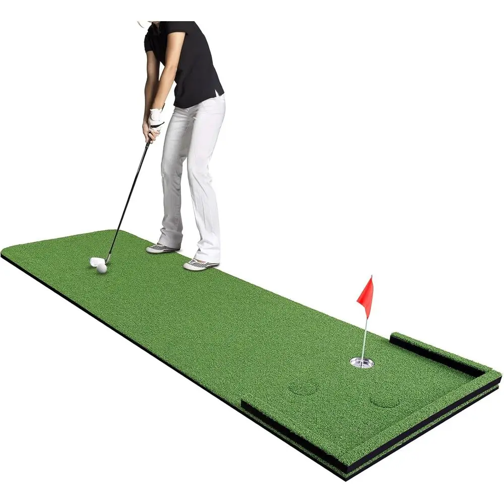 

Портативный коврик для гольфа для дома и улицы с утолщенной поверхностью и регулируемым стаканом для тренировок