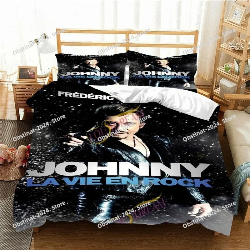 

France Rock Singer J-Johnny H-Hallyday Bedding Set Single Twin Full Queen King Size Bed Set Aldult Kid Bedroom Duvet Cover Sets