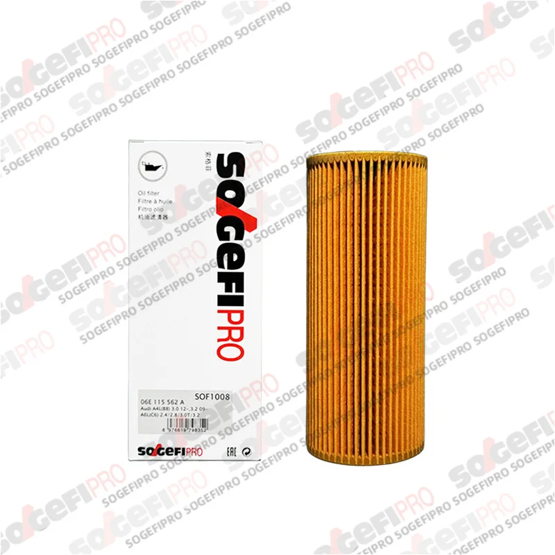 For Audi A4 B7 A4 B8 A5 A6 C6 A6 C7 A8 D3 Q5 Q7 Touareg Cayenne Panamera SOGEFIPRO Oil Filter SOF1008 06E115562