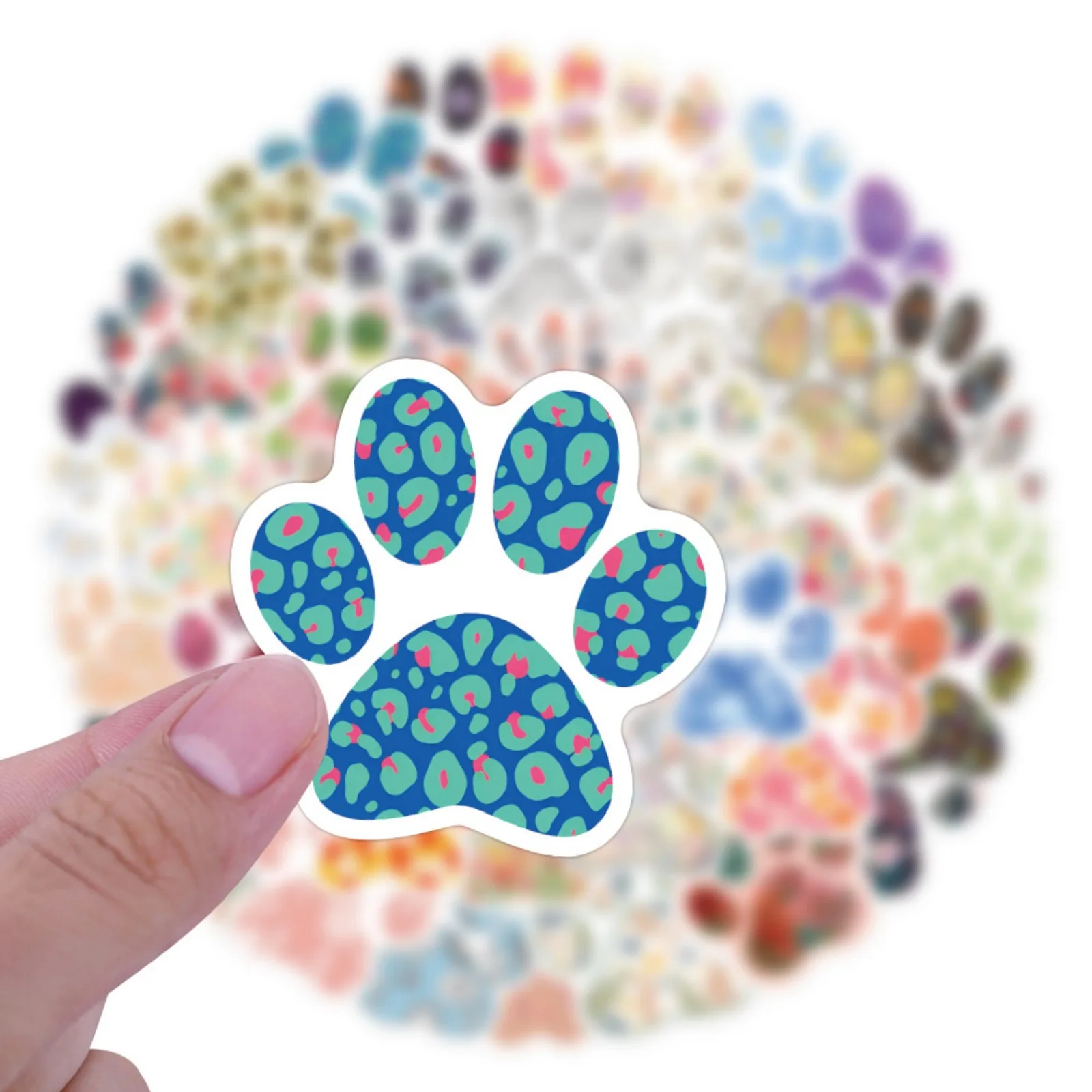 10/30/60pcs Animal Paw Flower Stickers Graffiti for DIY Scrapbooking Decor Stationery Phone Laptop Guitar Suitcase Skateboard