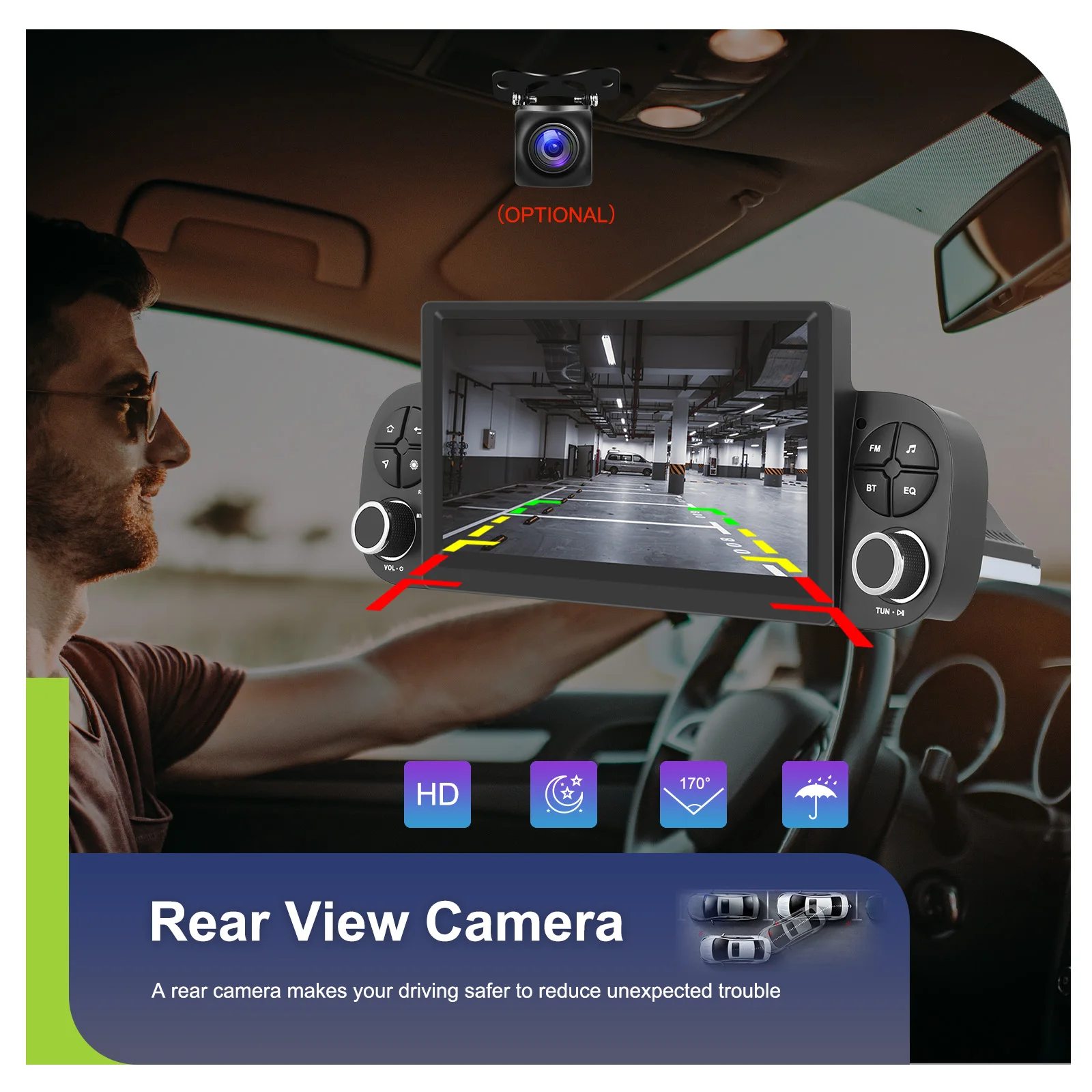 Podofo 7 Zoll Autoradio 2 DIN 4+64G Android Auto-Multimedia-Player für Fiat Panda 2013-2020 Kabelloses Carplay Auto-Audio Android Auto MirrorLink 4G GPS WIFI – Detail 24