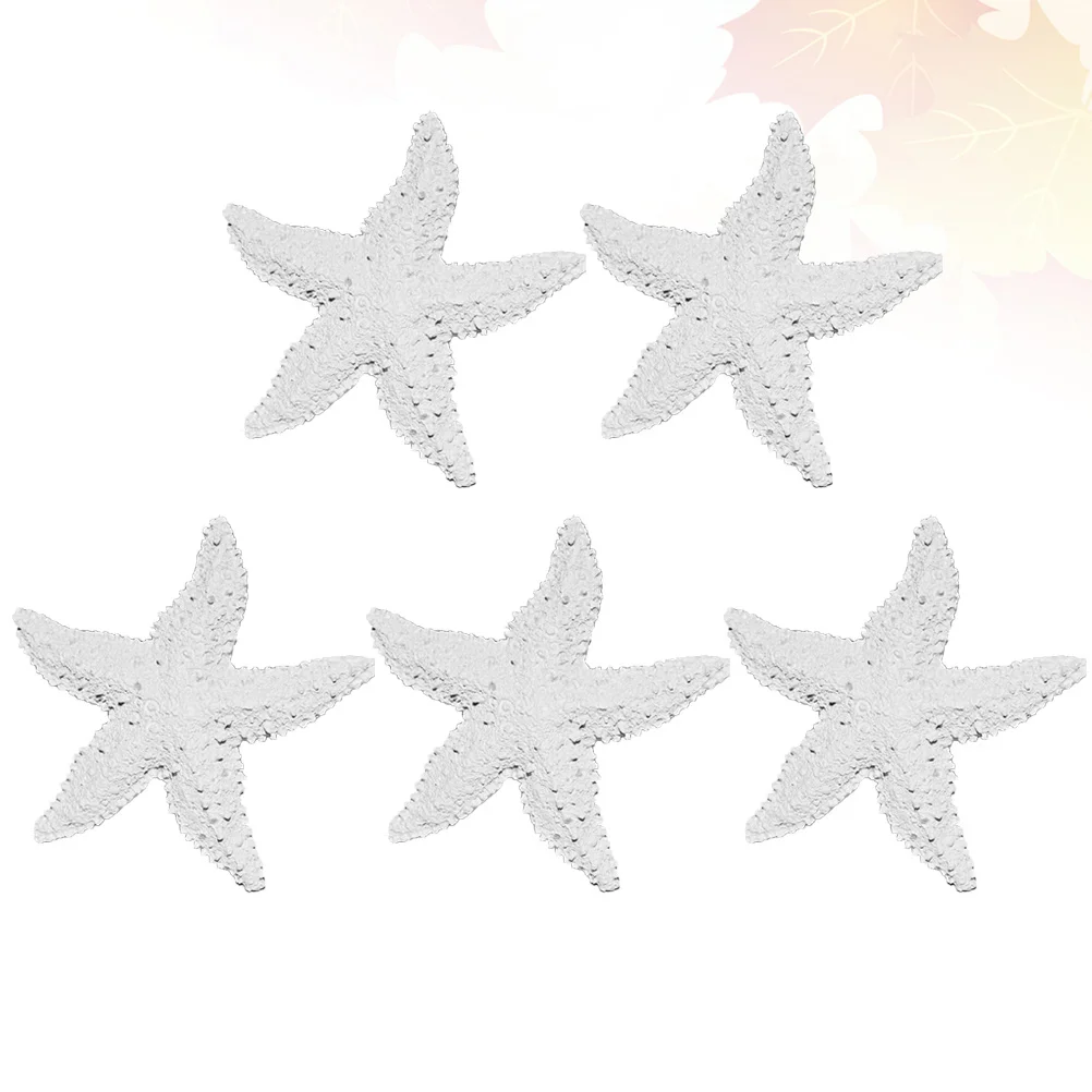 

5pcs Fish Tank Decorations Resin Sea Star Pentagram Shape Aquarium Decor For Vase Wall Flower Pot Safe Reusable Material