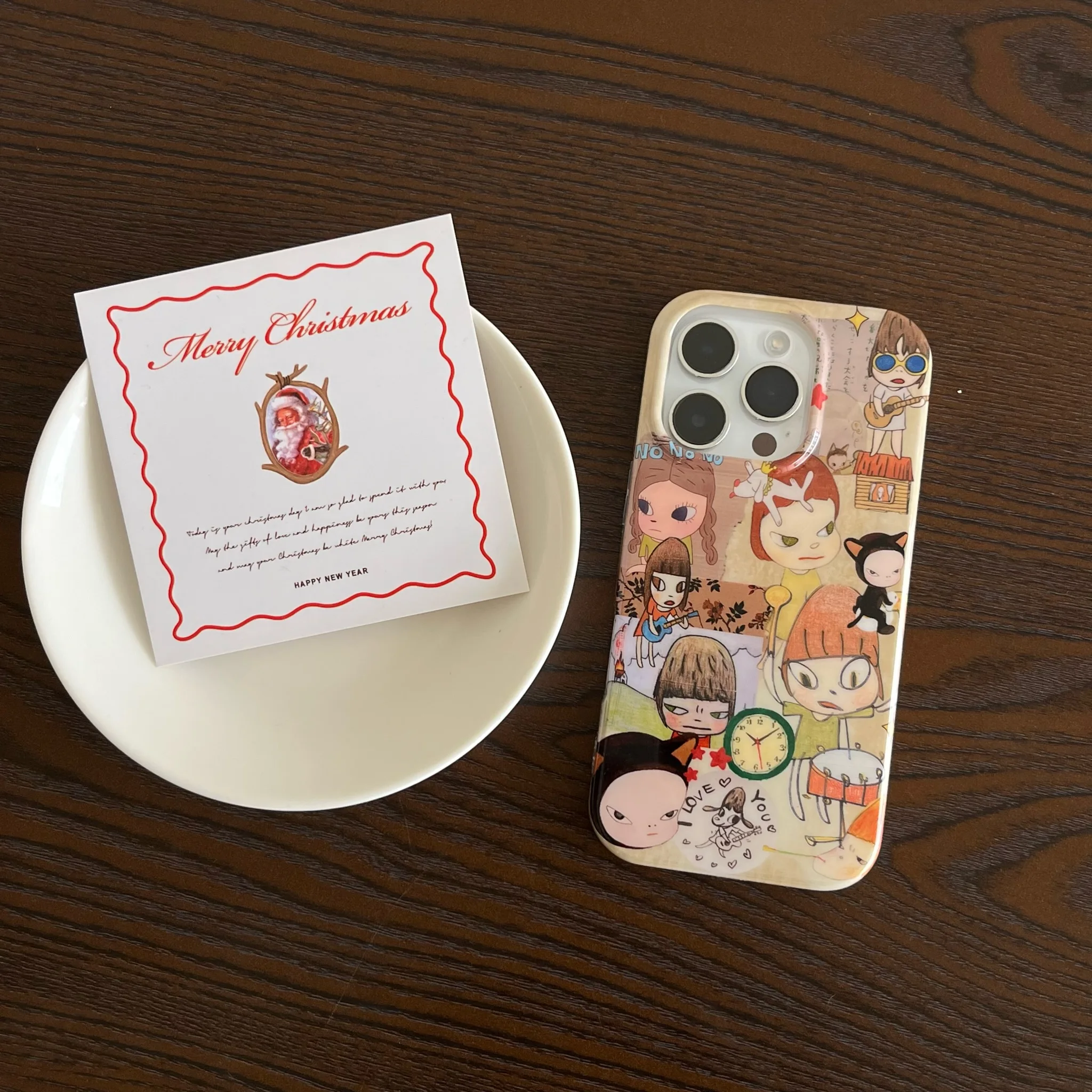 All-Inclusive Retro Niche Clock Character Avatar Illustration Mobile Phone Case Suitable for Apple Iphone16Promax/15Promax/14Pro