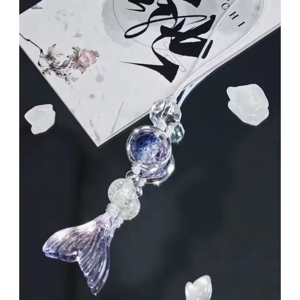 لعبة الحب والفضاء العميق رافاييل تأثيري زوجين سلسلة هواتف ذيل السمكة قلادة كيرينغ حقيبة المفاتيح مجوهرات الدعامة اكسسوارات هدية #5