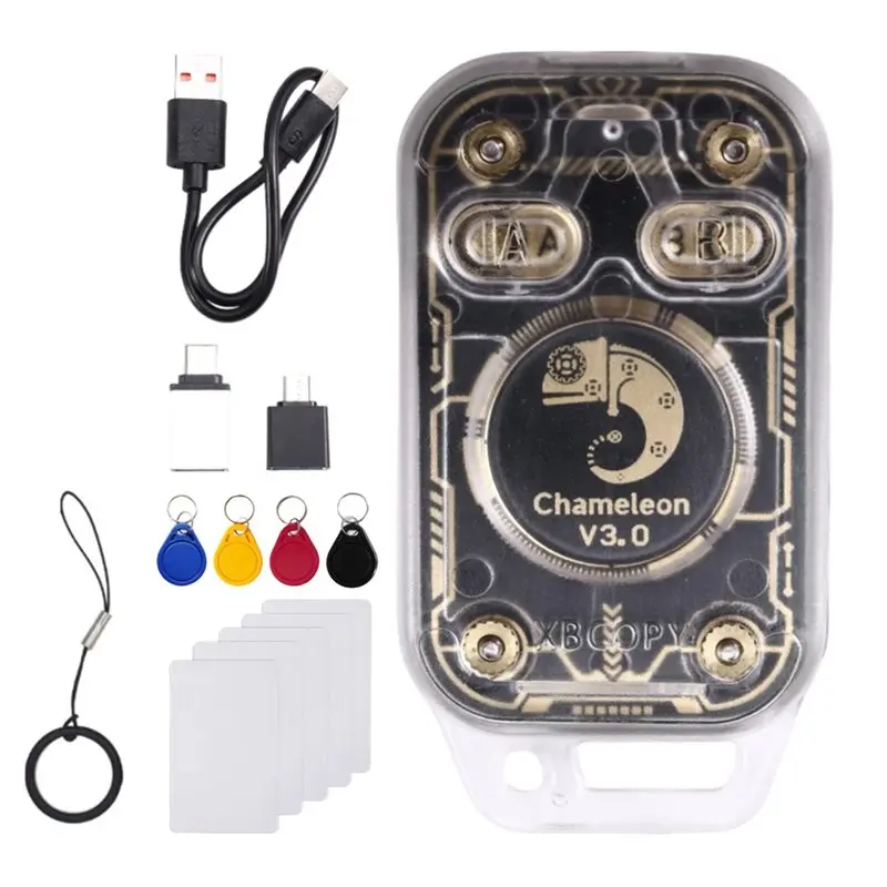 

FULL-Chameleon V3.0 125K 13.56Mhz RFID Smart Chip Reader Emulator+ 5XCUID Card/4XUID Keychain ID IC Tag Copyer Read Write