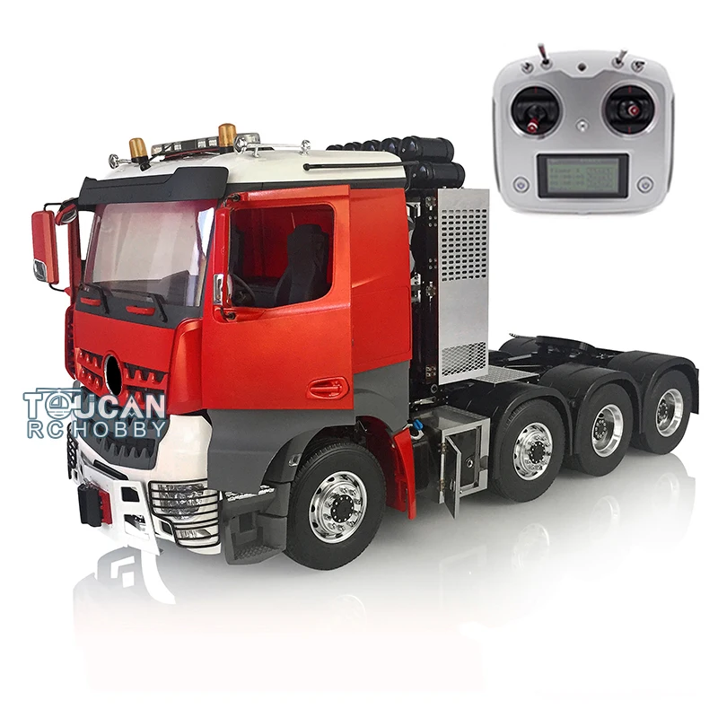 LESU 1/14 8*8 RC 3 Speed Metal Chassis Highline Tractor Truck KIT Painted Cabin W/ Light Sound ESC Radio Controller Motor Servo