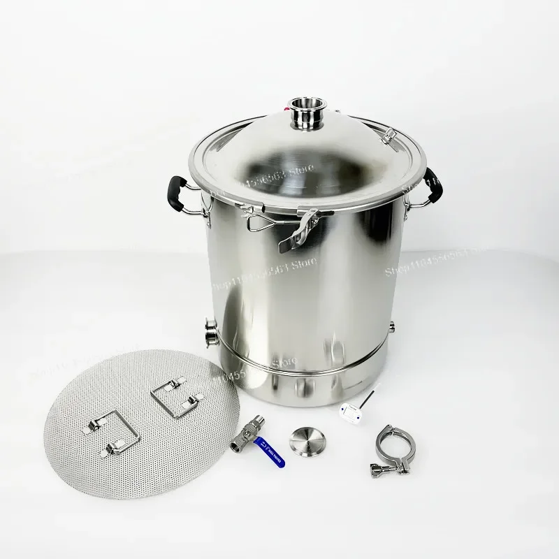 40L (10.5GAL)Distillation Tank With Hose Clamp,Home Brewing Equipment For Whiskey Or Brandy  Stainless Steel304