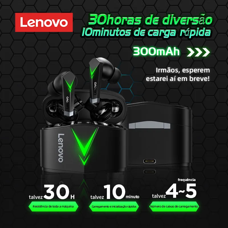 Seçim Orijinal Lenovo LP6 TWS Kablosuz Bluetooth V5.1 Kulaklık Çift Modlu Müzik Oyun Kulaklıkları Spor ve Video Kulaklıkları