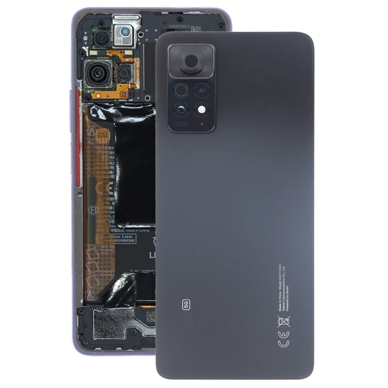 For Xiaomi Redmi Note 11 Pro+ 5G India Original Battery Back Cover with Camera Lens Cover Rear Housing Case Replacement