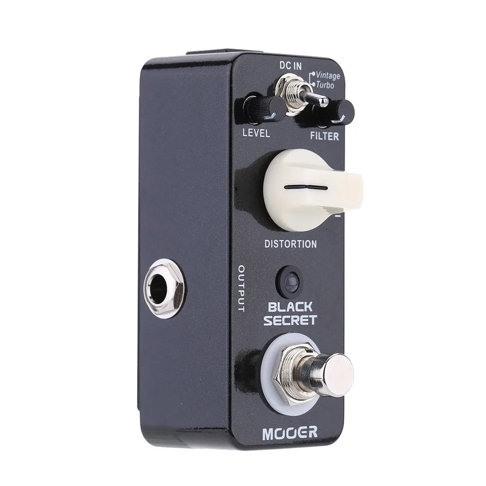 Педаль Boost для электрогитары, педаль для гитары Mooer Black Secret Mini Distortion, педаль эффектов для электрогитары, True Bypass