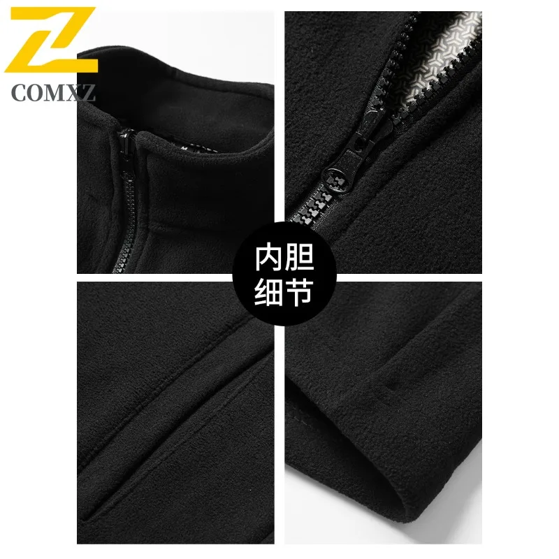 سترة رجالية فاخرة مريحة من COMXZ لركوب الخيل في الهواء الطلق ومقاومة للرياح سترة دافئة على طراز الشارع الحضري ملابس شتوية مقاومة للبرد #6