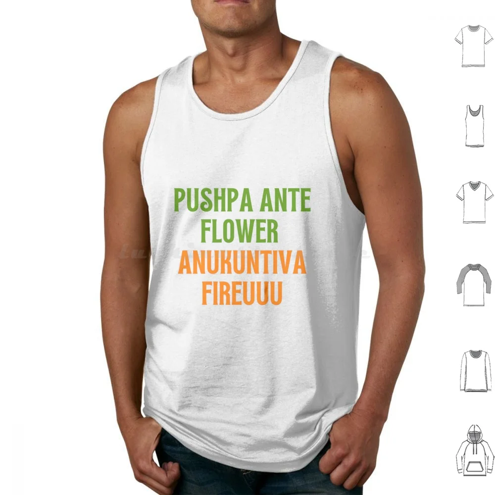 Pushpa Flower Dialogue-Allu Arjun Telugu Movie Tank Tops Vest Sleeveless Pushpa Pushpa Flower Pushpa Dialogue Allu