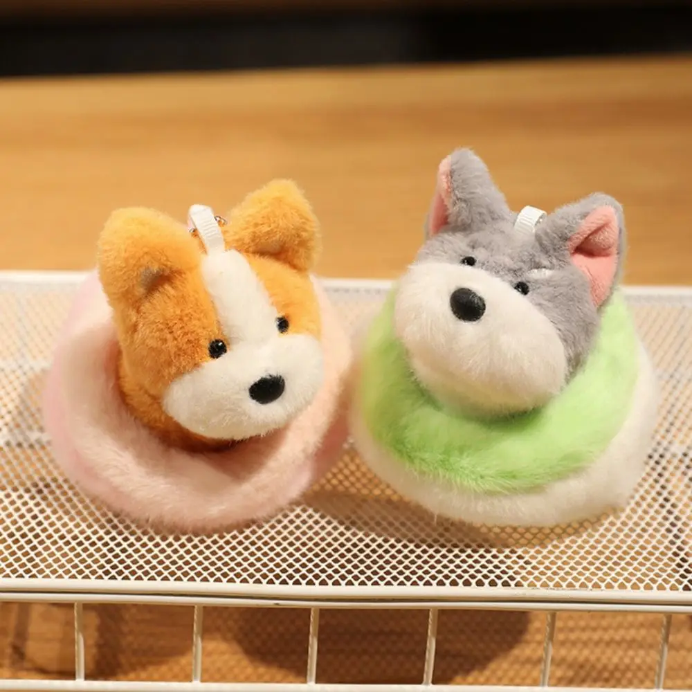 جرو الدمى جرو عش أفخم حقيبة سلسلة مفاتيح سحر محشوة الحيوان فصيل كورجي دمية ألعاب من نسيج مخملي 9 سنتيمتر Kawaii Schnauzer أفخم قلادة سيارة ديكور