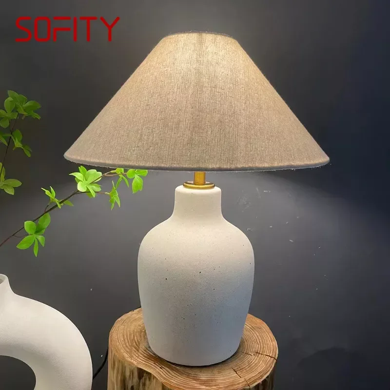 

SOFITY Contemporary CeramicTable Lamp Creativity Living Room Bedroom Study Hotel Homestay engineering Desk Light