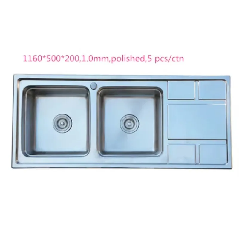 بالوعة 18 قاعدة من الفولاذ المقاوم للصدأ أجزاء طاولة المطبخ القابلة للطي