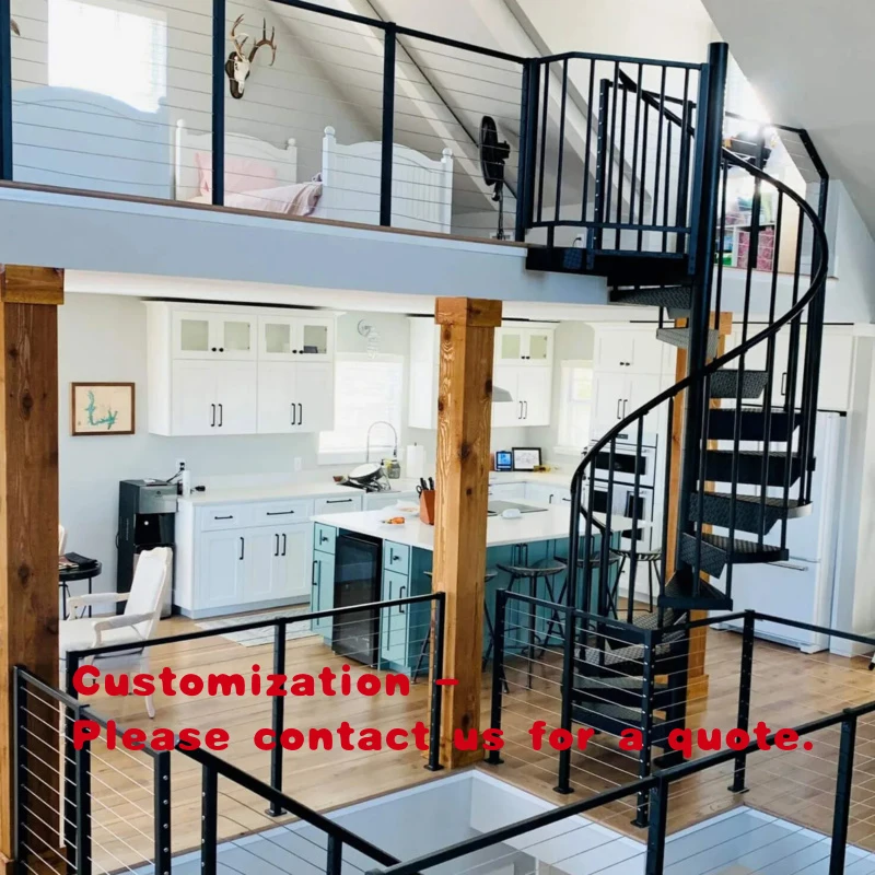 

custom.Customized Indoor Residence Loft Stairs Space Saving Steel Structure Staircase With Steel Railing Sys