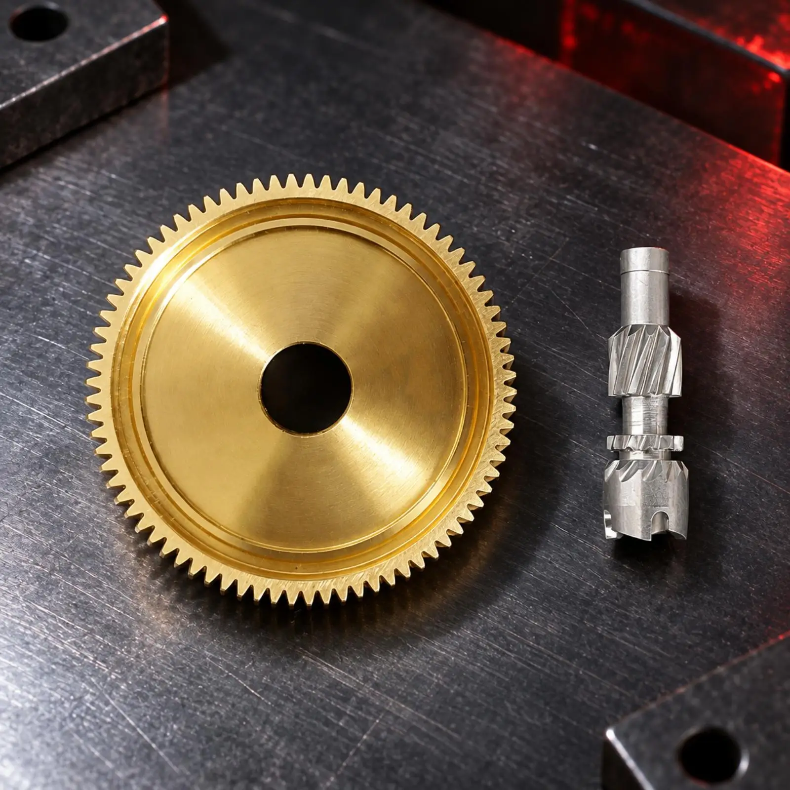 Spinning Reel Auxiliary Gear Assembly for 22 Alpha Models Drive Gear Pinion Set Brass Steel Fishing Reel