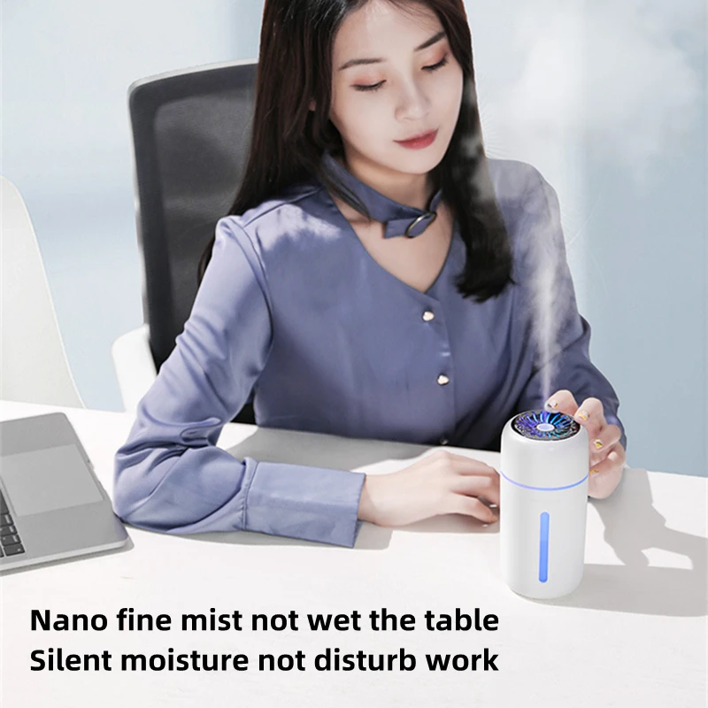 محمول مرطب هواء صغير USB الروائح الناشر مبيد 2000mAh بطارية لاسلكية بالموجات فوق الصوتية Umidificador LED مصباح البخاخة