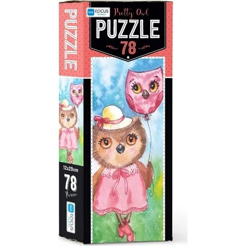 Blue Focus Owl Pertty Puzzle 78 Piece