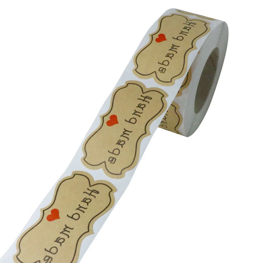 

250Pcs Letter Design Sealing Stickers Waterproof Adhesive Labels for Chocolate Box Biscuit Packaging Wedding Birthday Decoration