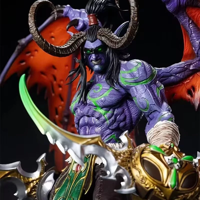 25cm World Of Warcraft 2nd Demon Hunter Yudian Illidan Anime Figurine Movable Figure Collectible Model Ornament Bonus Gifts