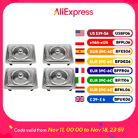4pcs Chafing Pan Buffet Tray with Lid Chafing Trays Rectangular Chafing Dish for Parties, Events, Buffets, Picnics, Weddings