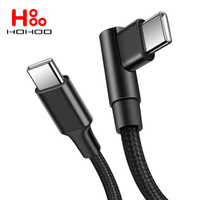 60W Type C To USB C Cable 90 Degree Angle For iPhone 15 Pro max iPad MacBook Pro Xiaomi 14 Huawei Fast Charging Type-C Date Wire