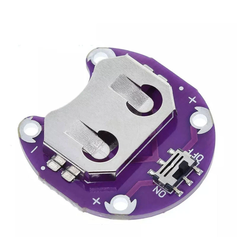 1/2~200/500Pcs LilyPad Coin Cell Battery Holder CR2032 Battery Holder Module with Small Slide Switch