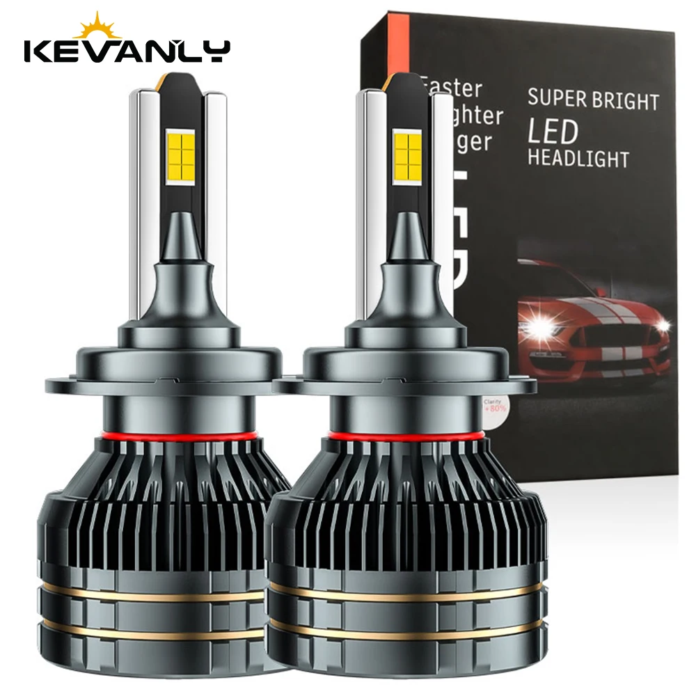 KEVANLY 110W H7 LED H11 H1 H4 9005 9006 Headlight Light CSP LED Chip hb3 led hb4 9012 hir2 Car headlamp bulbs Canbus DRL 6000K