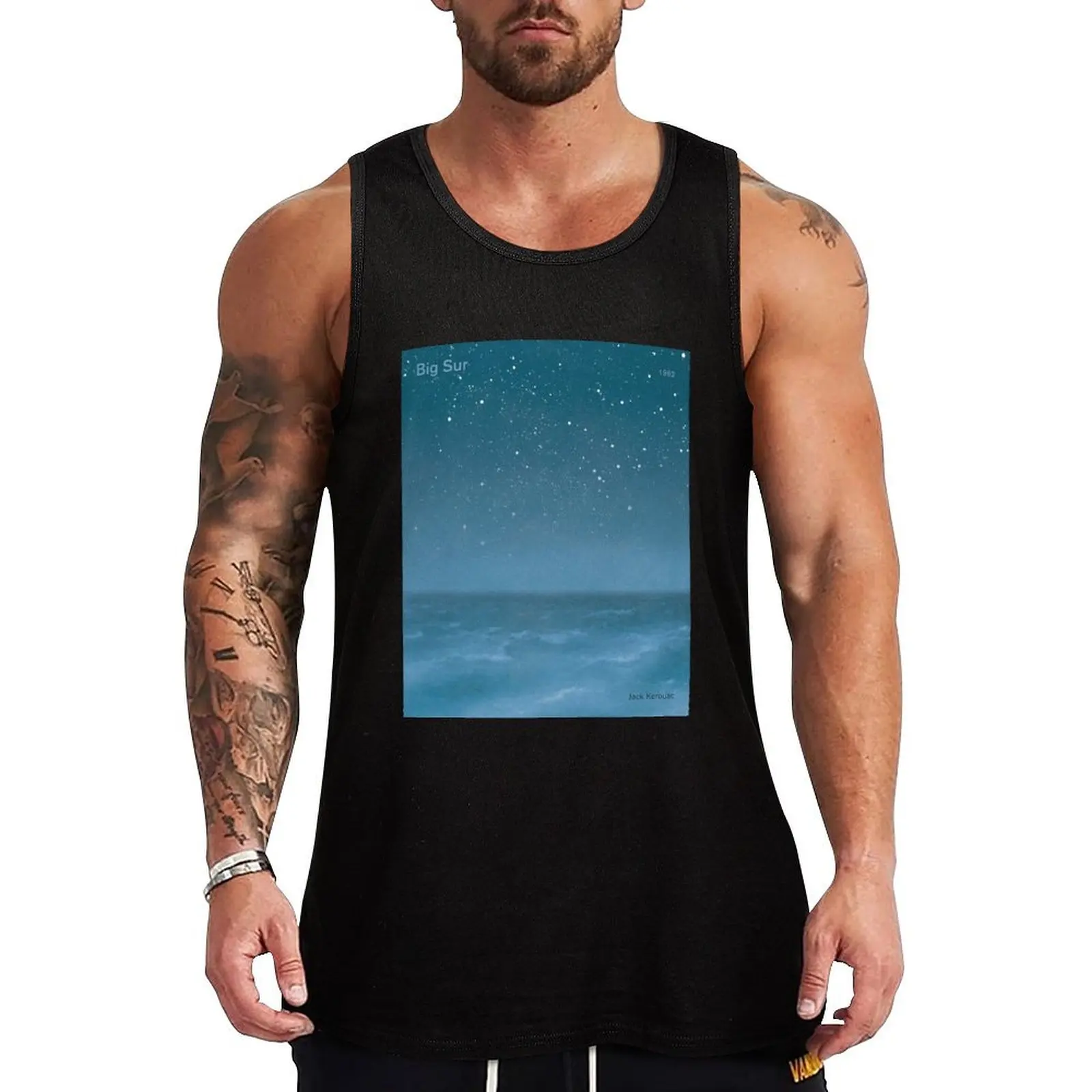 Big Sur Jack Kerouac Literary Art for Readers and Writers. Tank Top bodybuilding for men t shirt gym