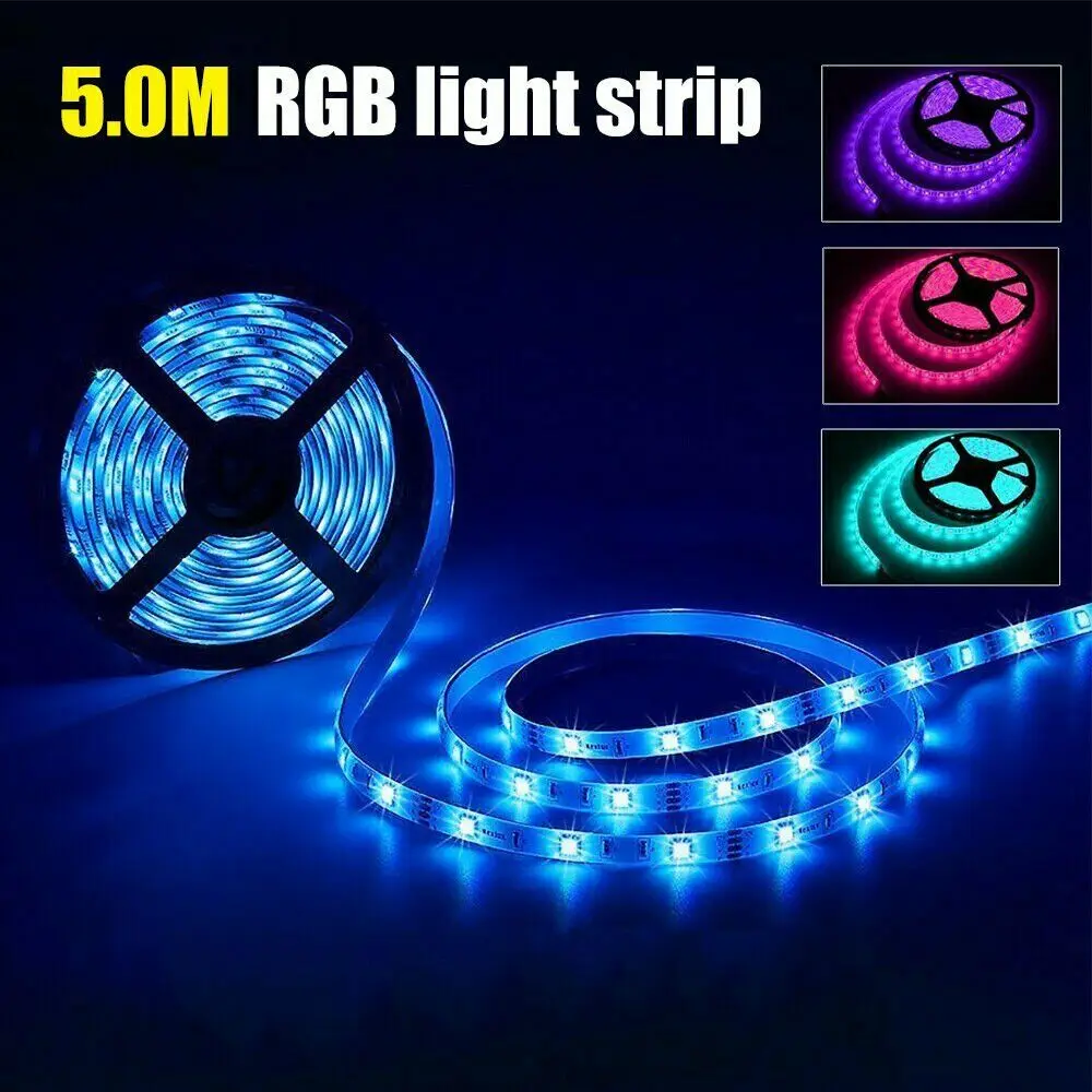 1/2/3/4/5M 30 LED RGB Light Strip Colorful Bluetooth App Control Household Decoration Light Strip Beads USB Light String