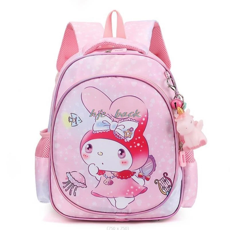 Lovely Kuromi Melody Girls zaino borse da scuola per bambini ragazza Kawaii zaino da scuola per bambini borsa da libro impermeabile Mochila Infantil