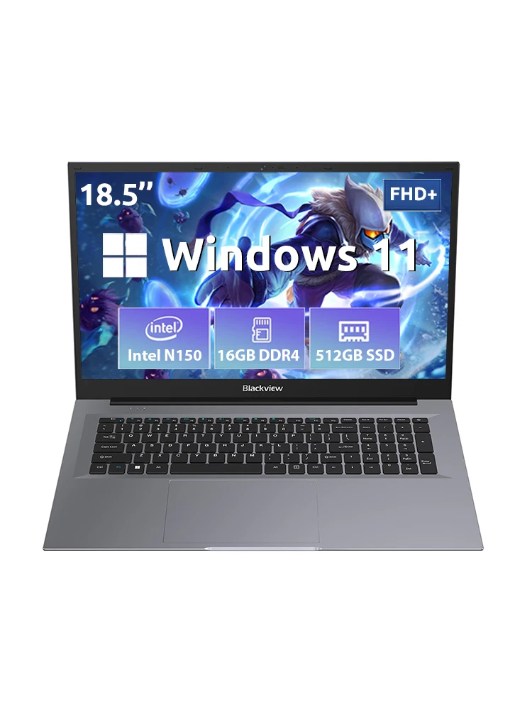 Blackview Acebook 10 Laptop Computer 18,5 inch FHD 8000mAh Intel N150 Windows 11 16GB RAM 512GB BT5.2 WiFi 6 Desktop Notebook - afbeelding 2