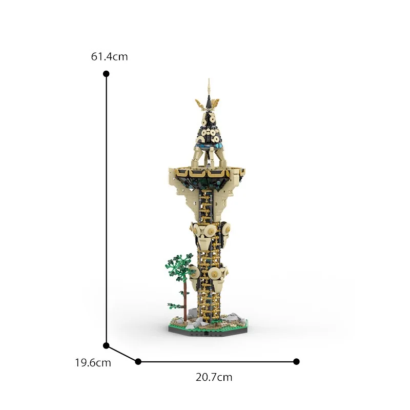 MOC Zeldaed Serie Sheikah Toren Huis Bouwstenen Model Set Game Kingdom Castle Architectuur Bricks Monteren Speelgoed Kid Geschenken