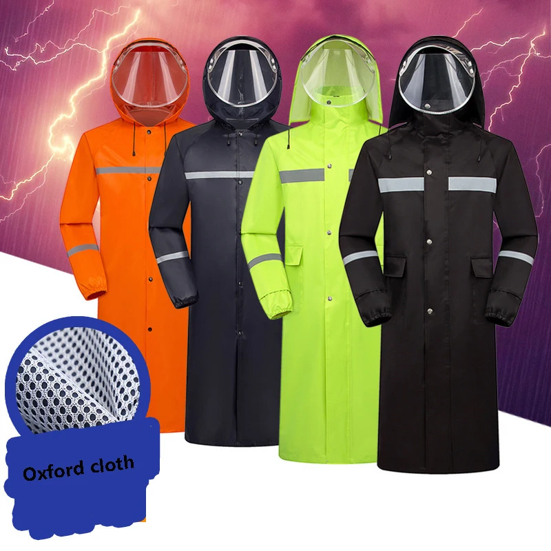大人用屋外用オーバーオールレインコートロングハイキング反射防水レインポンチョ全身洪水対策作業現場労働保護