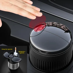 Luminous Smart Car Cup Holder Ashtray Supports Infrared Induction USB Charging Smoke Extinguishing Clip Smoke Mouth Night Light