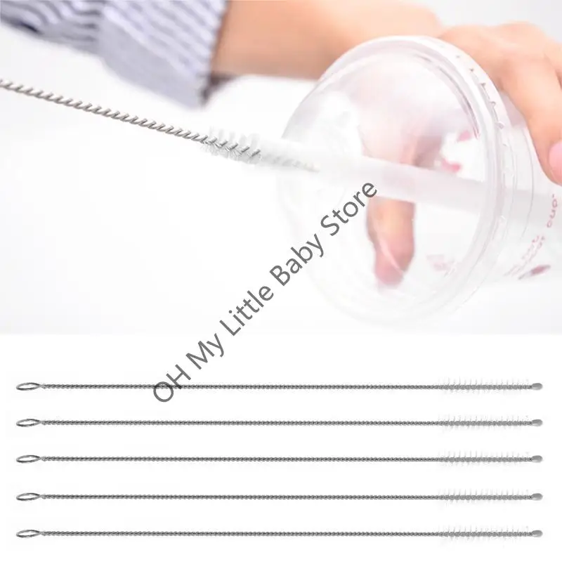 

M76C 5xDrinking Straw Brush Cleaning Kettle Spout Tumbler Brush Pipe Tube Cleaner for Baby Bottle Funnel Teapot Nozzle Glasse