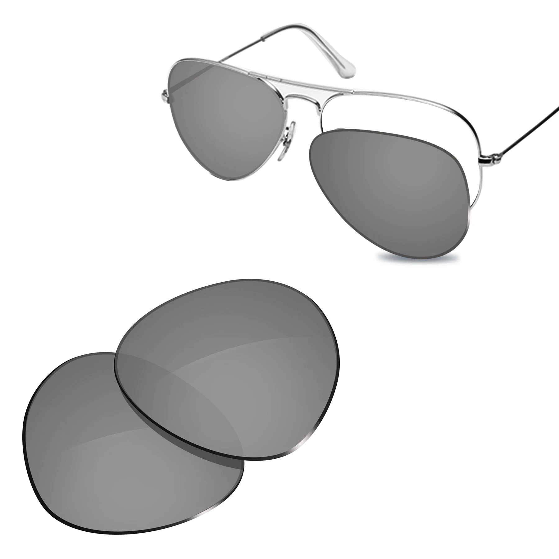 Glintbay New Performance Polarized Replacement Lenses for Ray-Ban Aviator RB3025 62mm RB3025-62 Sunglasses (Only Lenses)