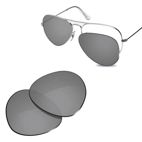 Lentes de repuesto polarizadas de nuevo rendimiento Glintbay para gafas de sol Ray-Ban Aviator RB3025 62 mm RB3025-62 (solo lentes)