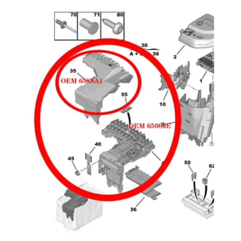 Brand New Genuine 6500JE 6588A1 9666817380 Car Fuse Box Battery Management BPGA Module For Peugeot 508 Citroen C4 C4L DS4 DS5
